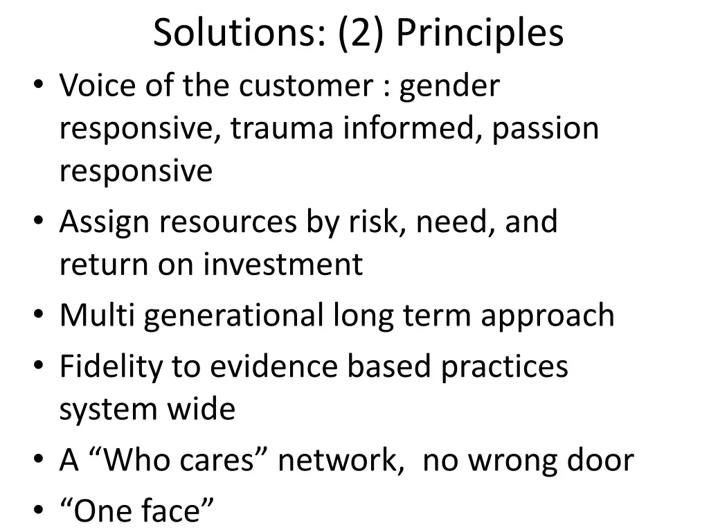 solutions 2 principles voice of the customer