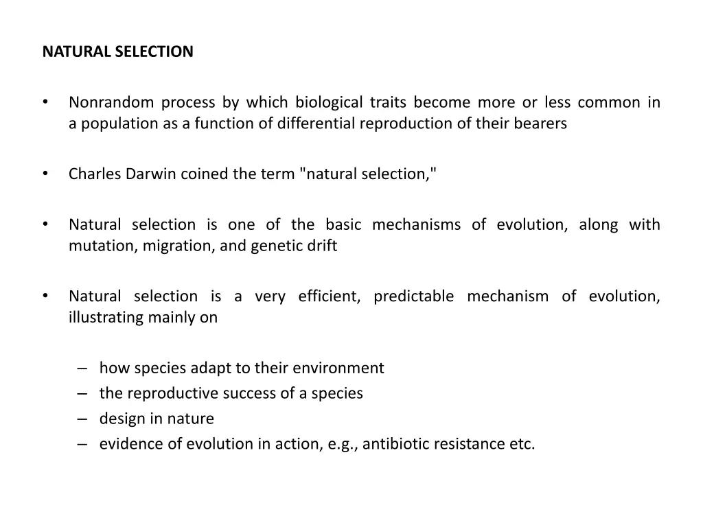 natural selection