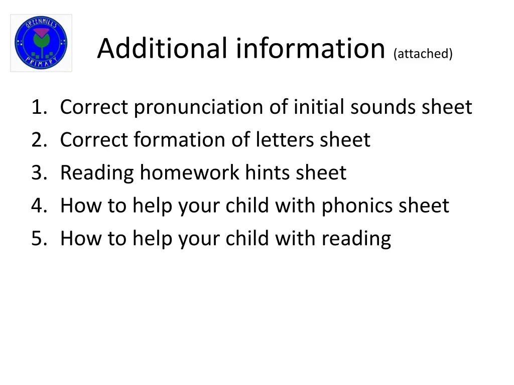 additional information attached