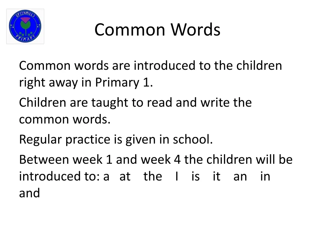 common words