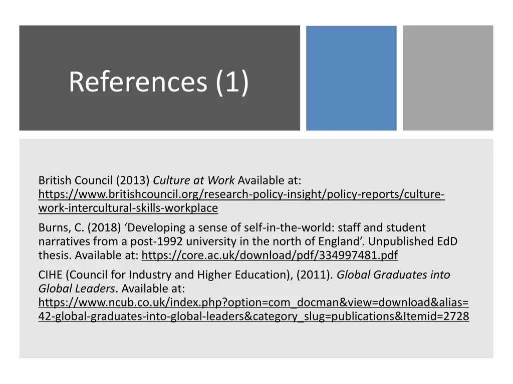 references 1