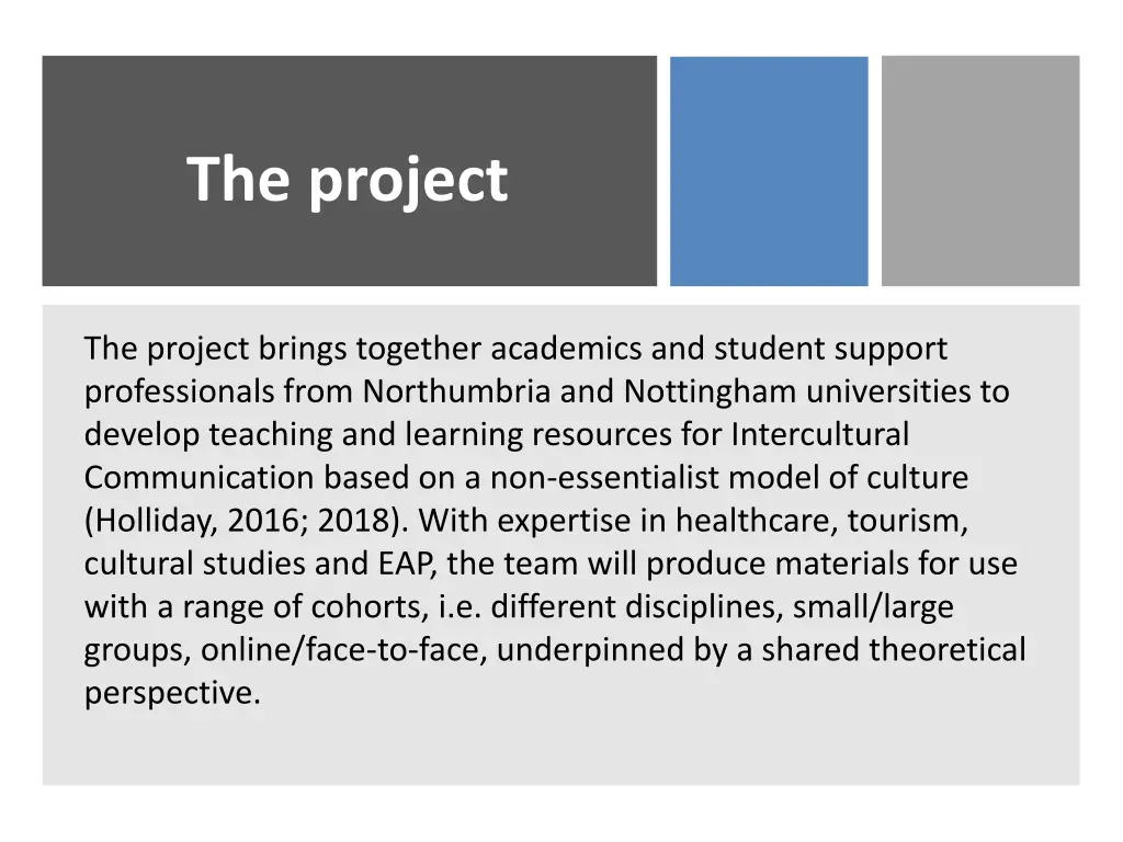the project
