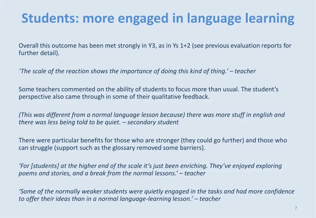 students more engaged in language learning