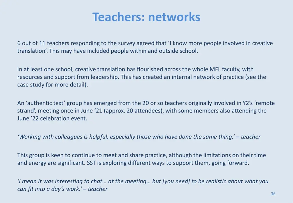 teachers networks