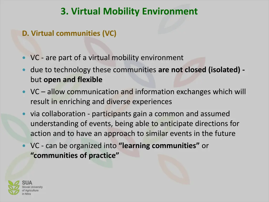 3 virtual mobility environment 14