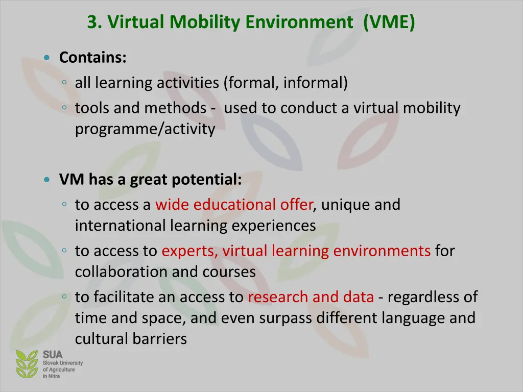 3 virtual mobility environment vme