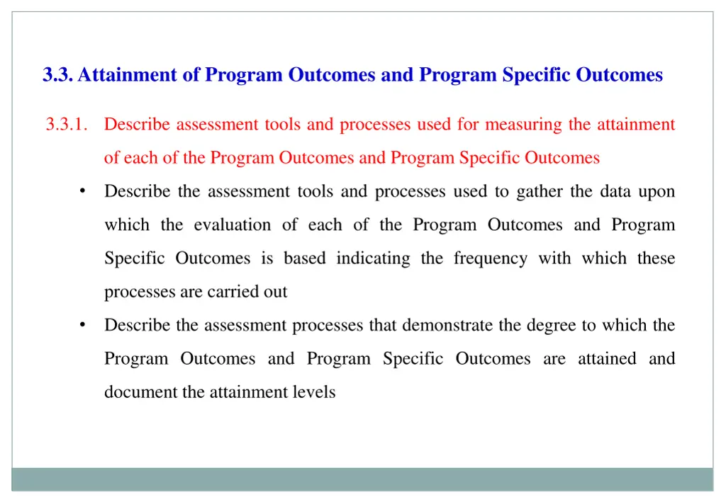 3 3 attainment of program outcomes and program