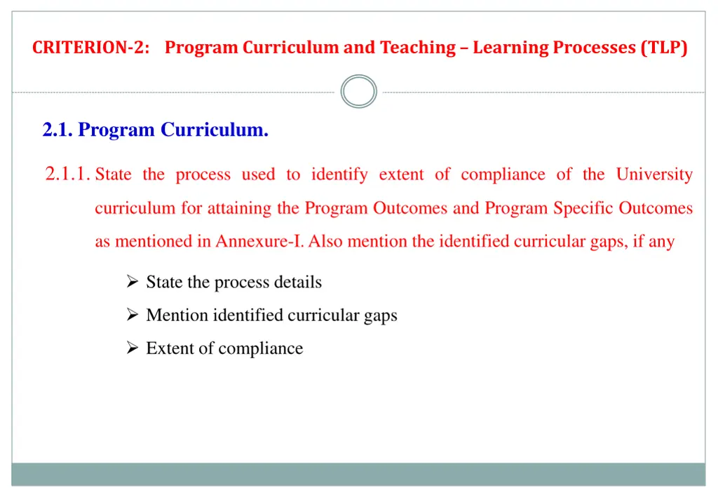 criterion 2 program curriculum and teaching