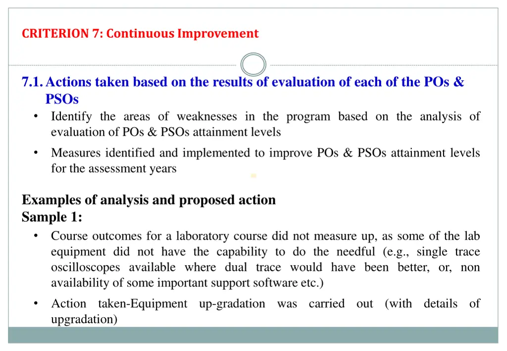 criterion 7 continuous improvement