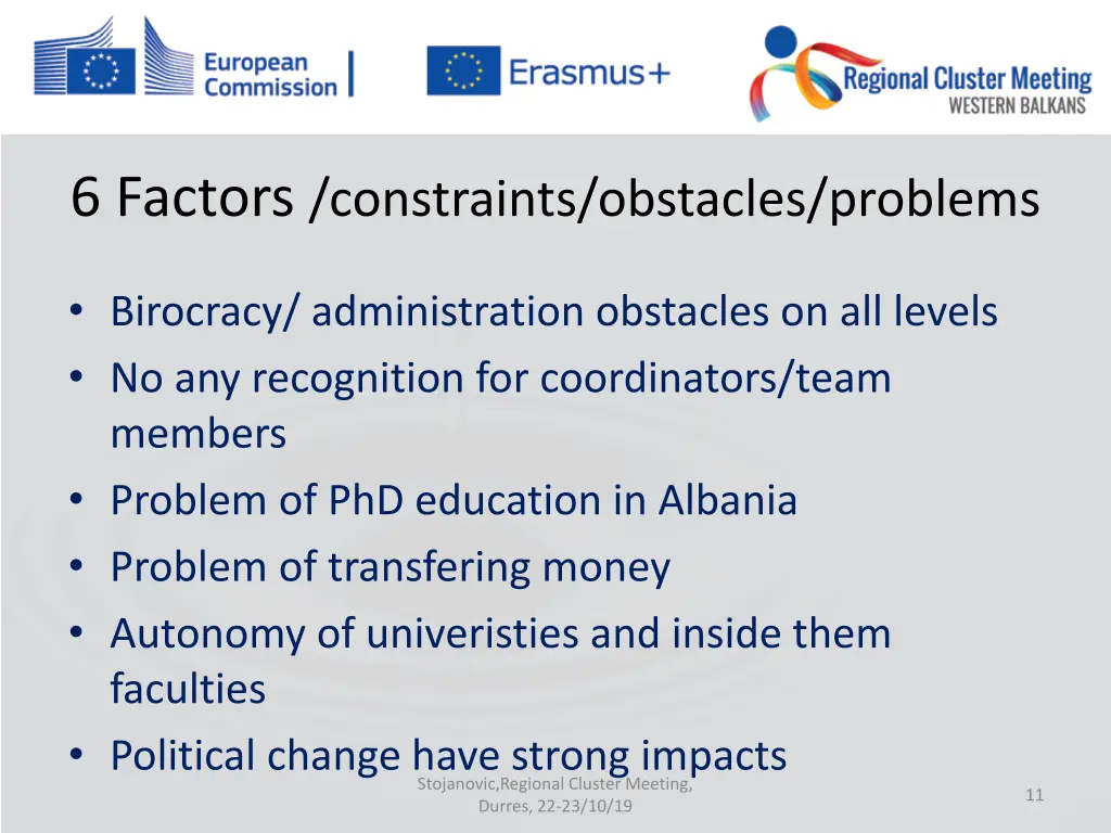 6 factors constraints obstacles problems