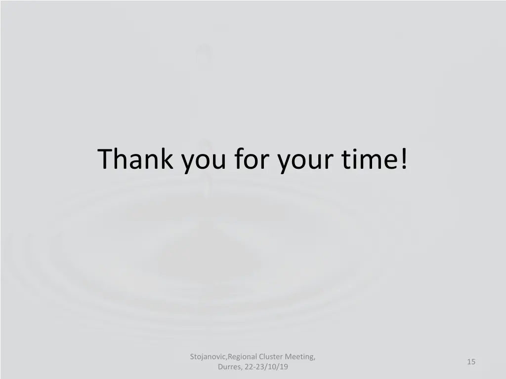 thank you for your time