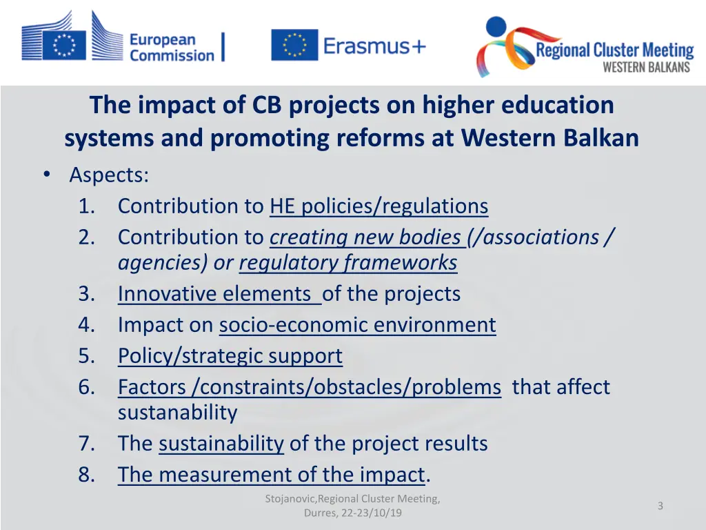the impact of cb projects on higher education