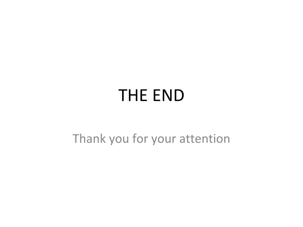 the end
