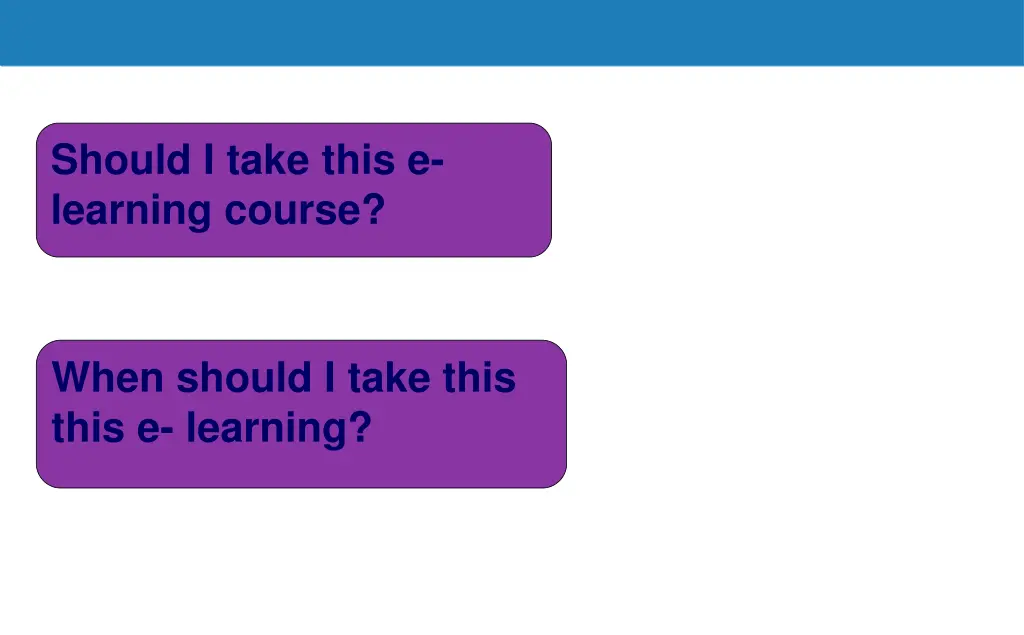 should i take this e learning course