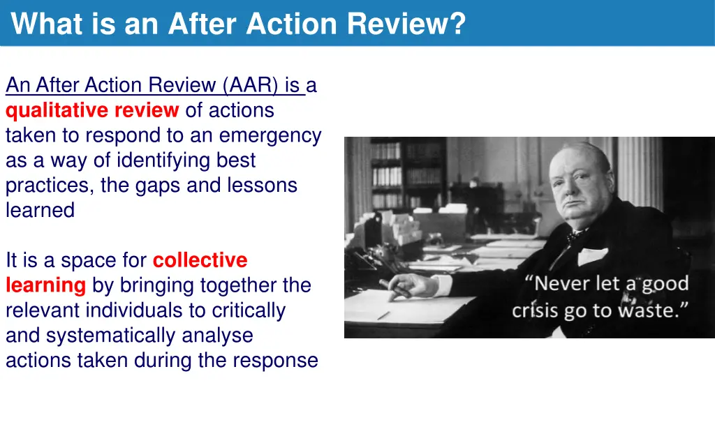 what is an after action review