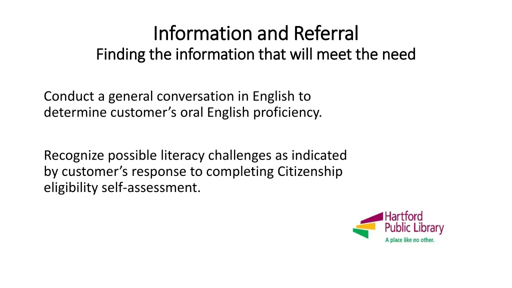 information and referral information and referral