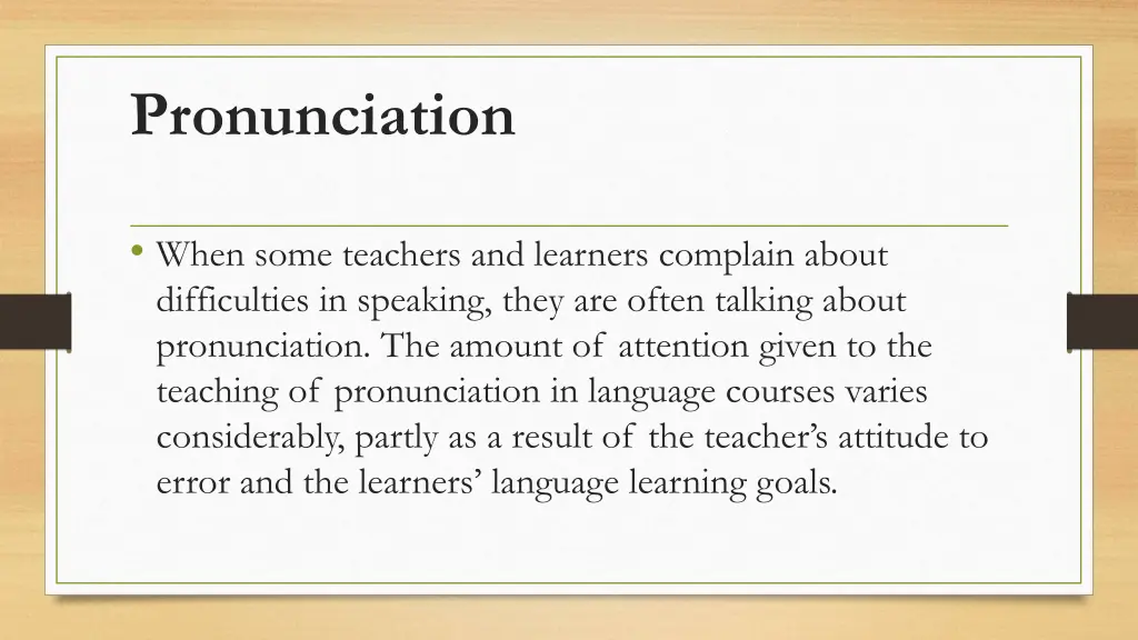 pronunciation
