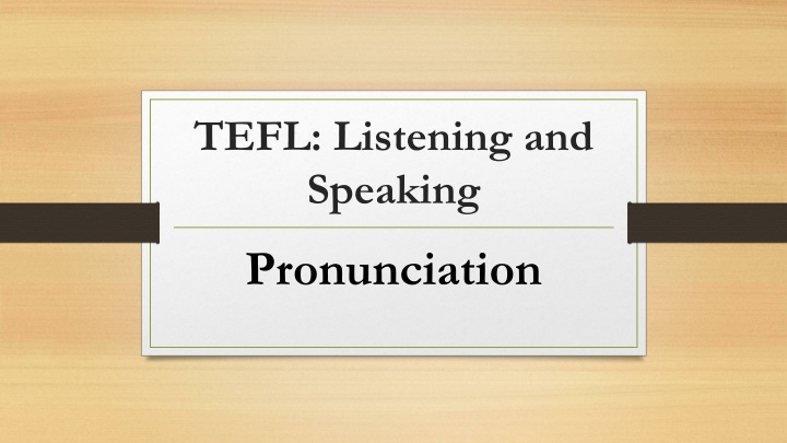 tefl listening and speaking