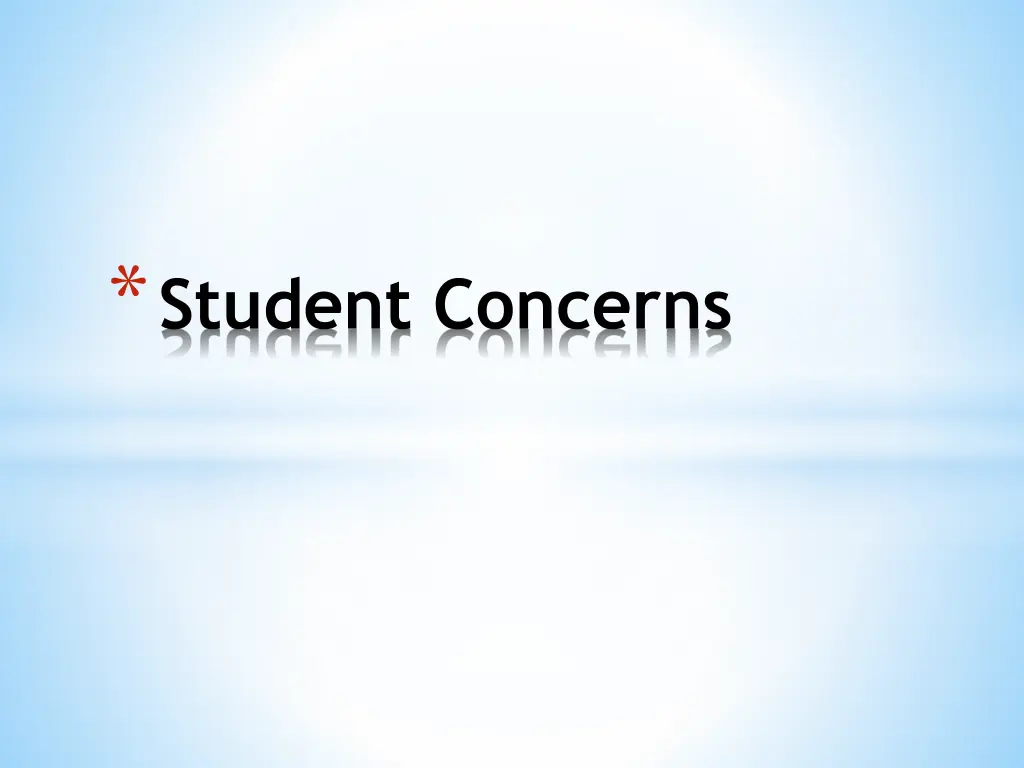 student concerns
