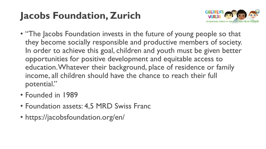 jacobs foundation zurich