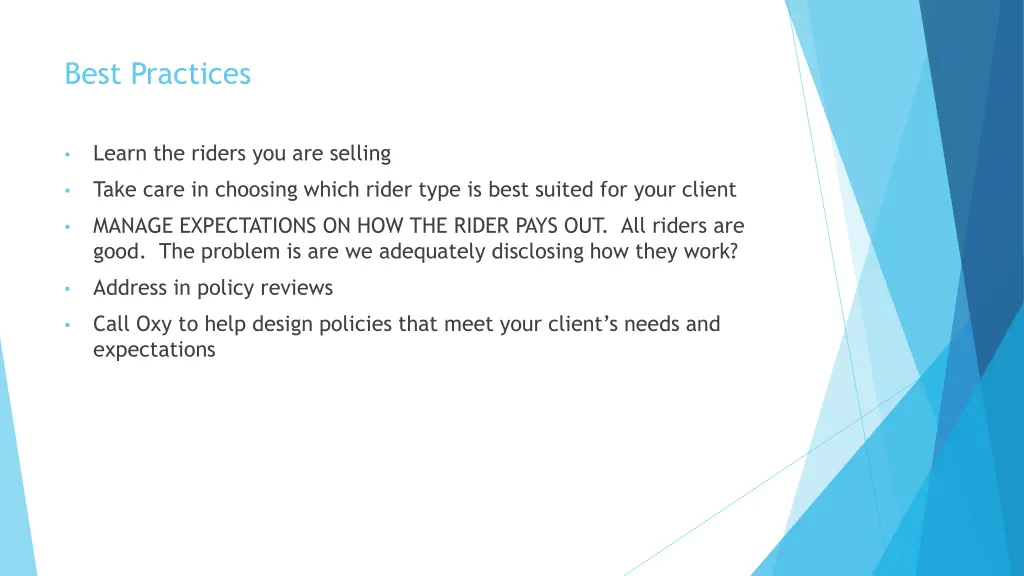 best practices