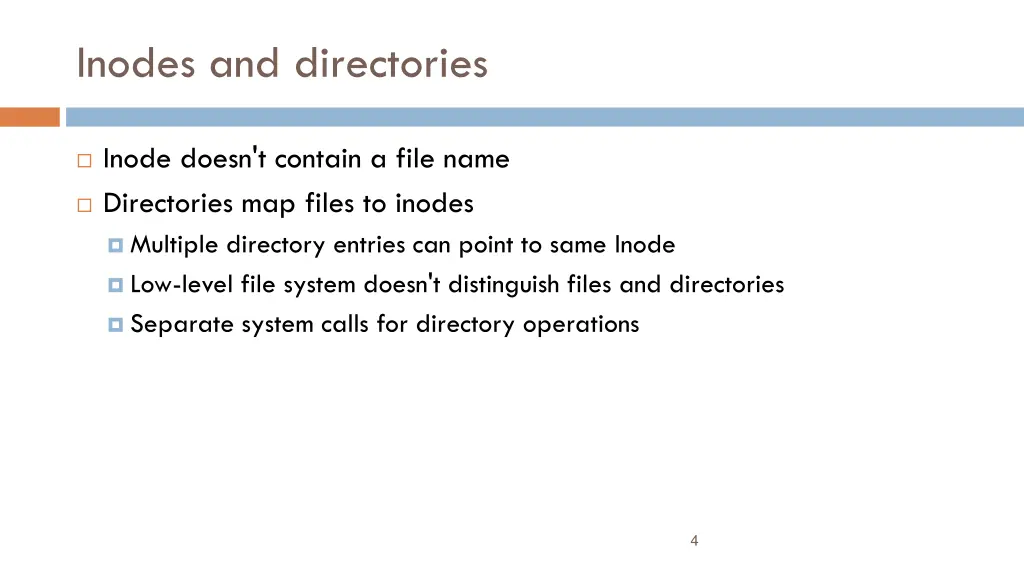 inodes and directories