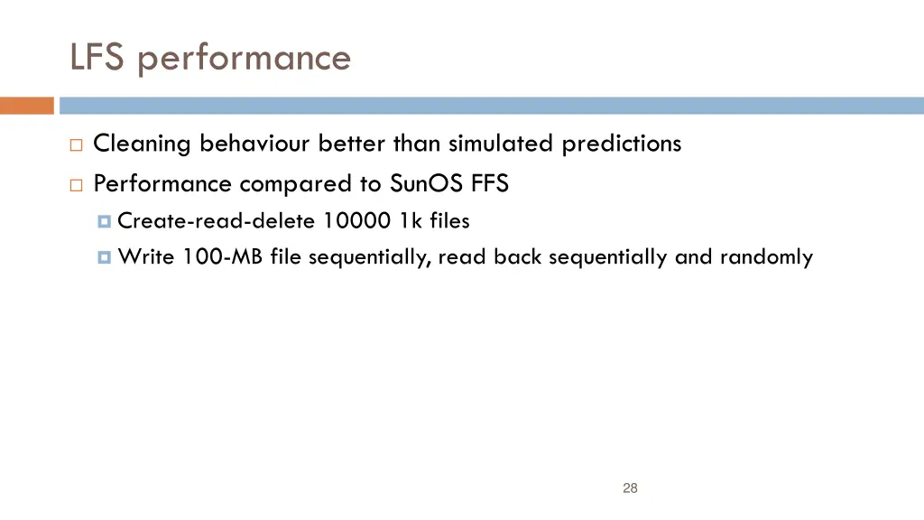 lfs performance