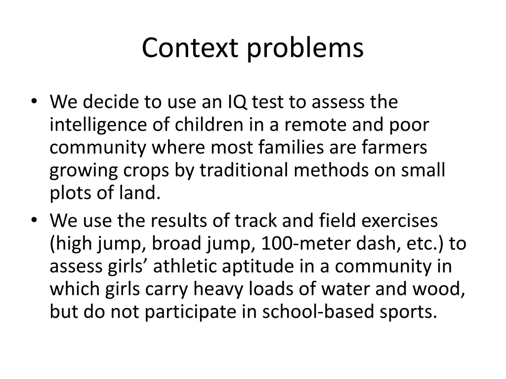 context problems
