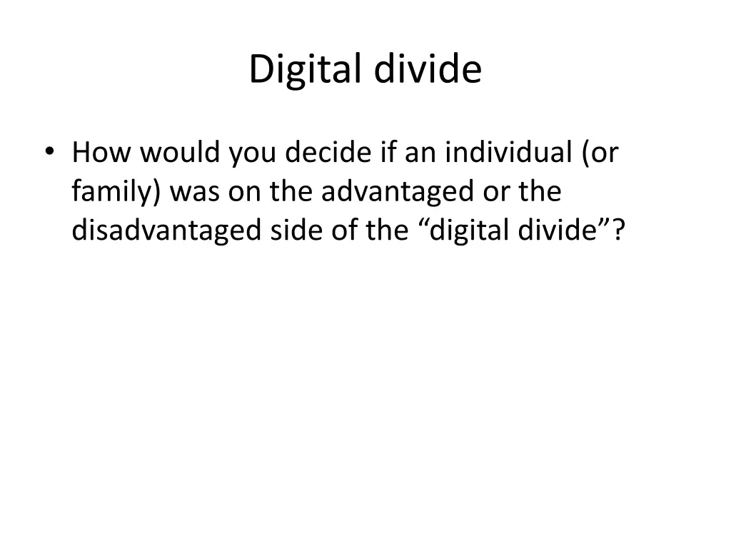 digital divide