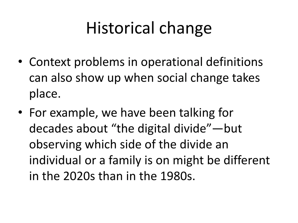 historical change