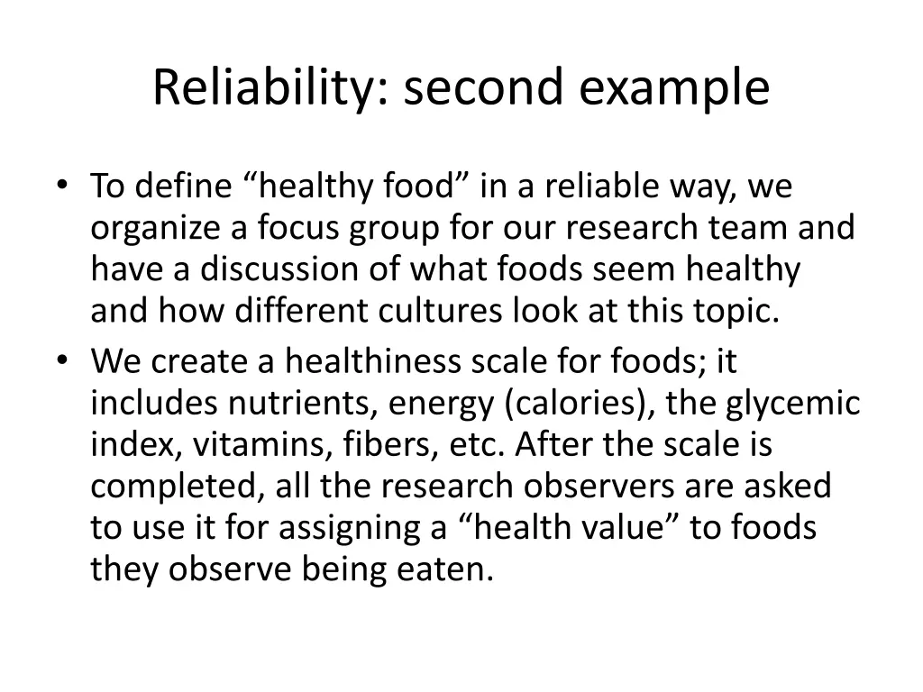 reliability second example