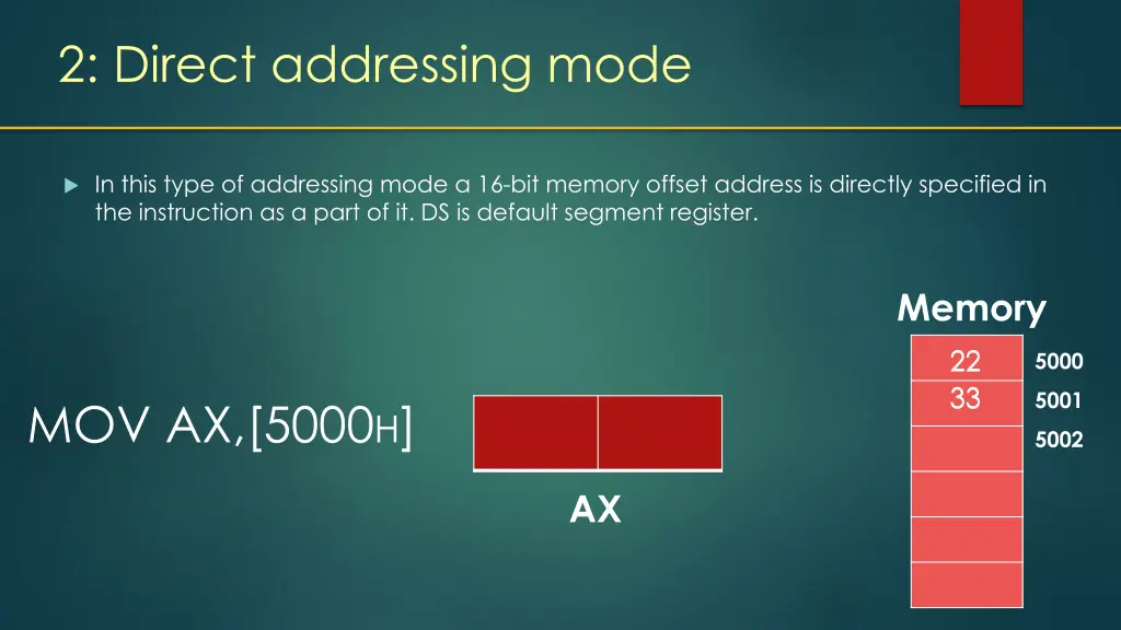2 direct addressing mode