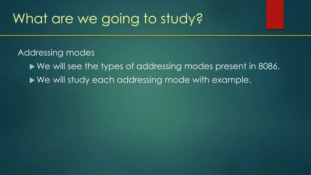 what are we going to study