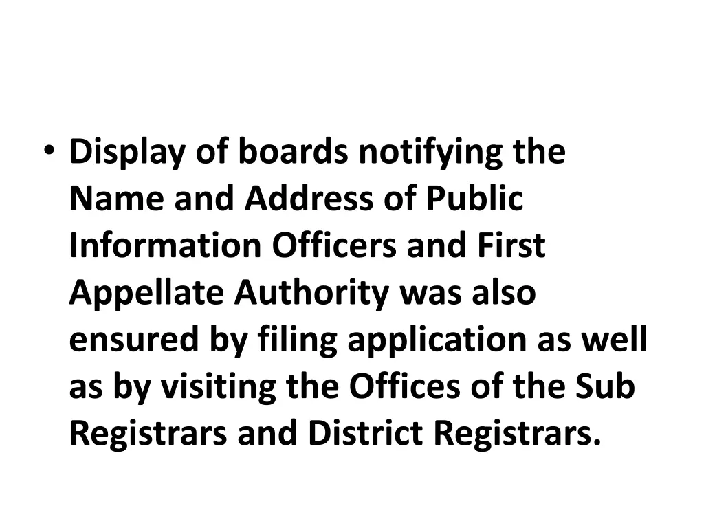 display of boards notifying the name and address