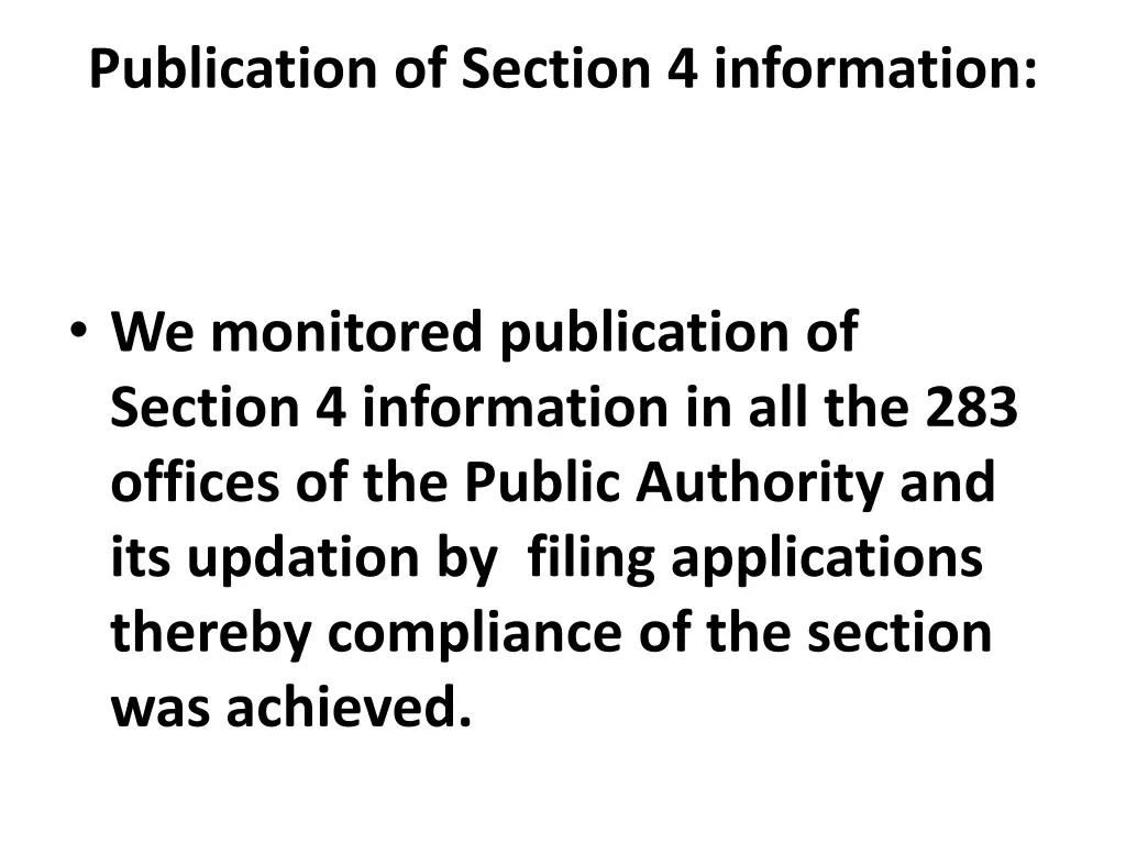 publication of section 4 information