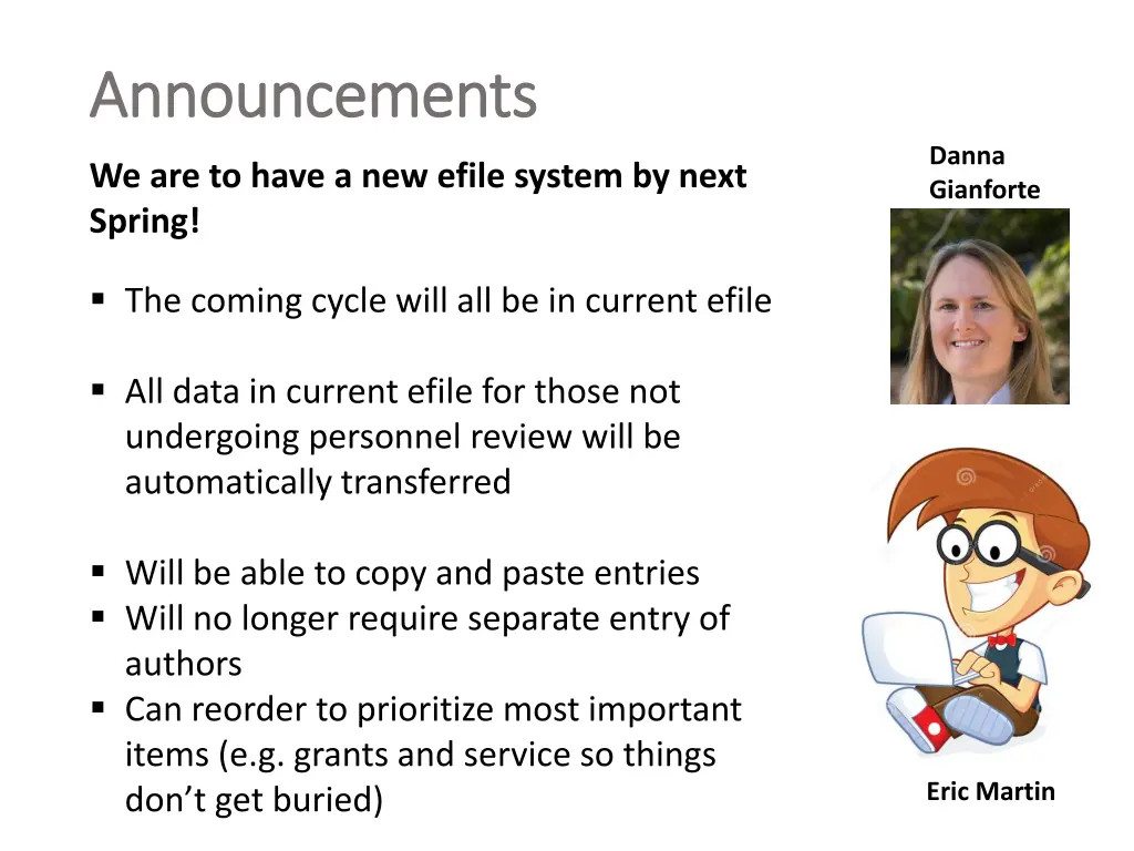 announcements announcements