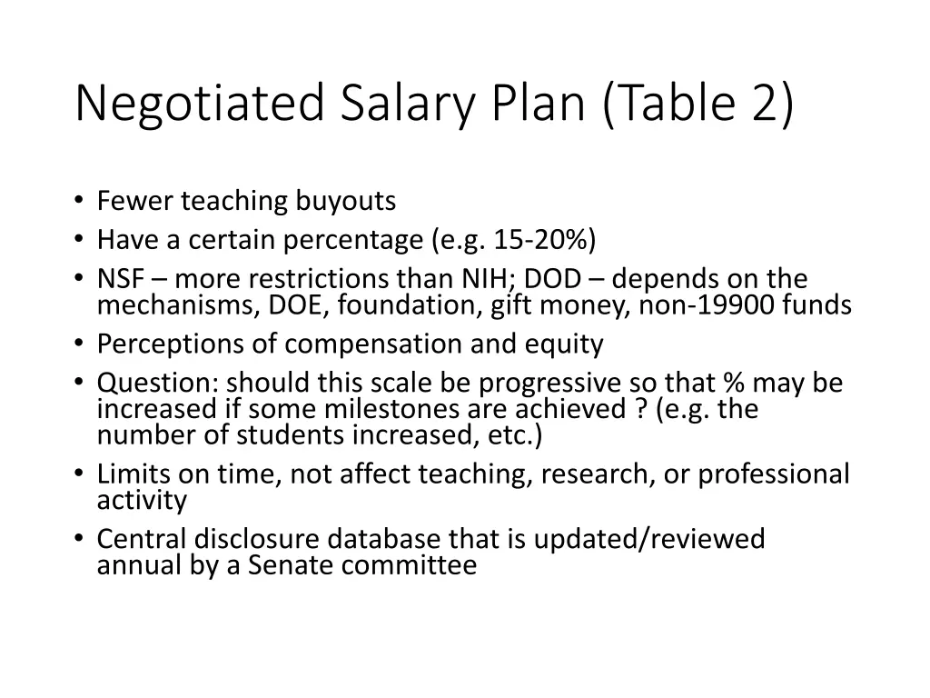 negotiated salary plan table 2