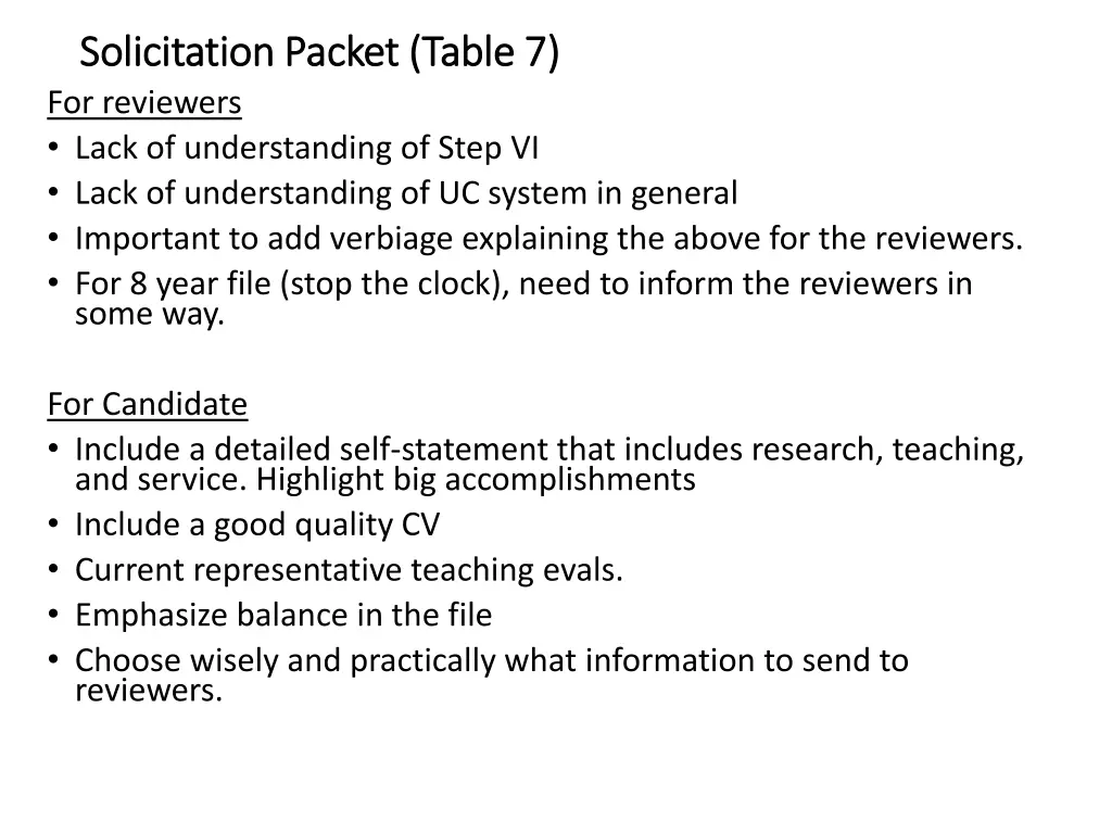 solicitation packet table 7 solicitation packet