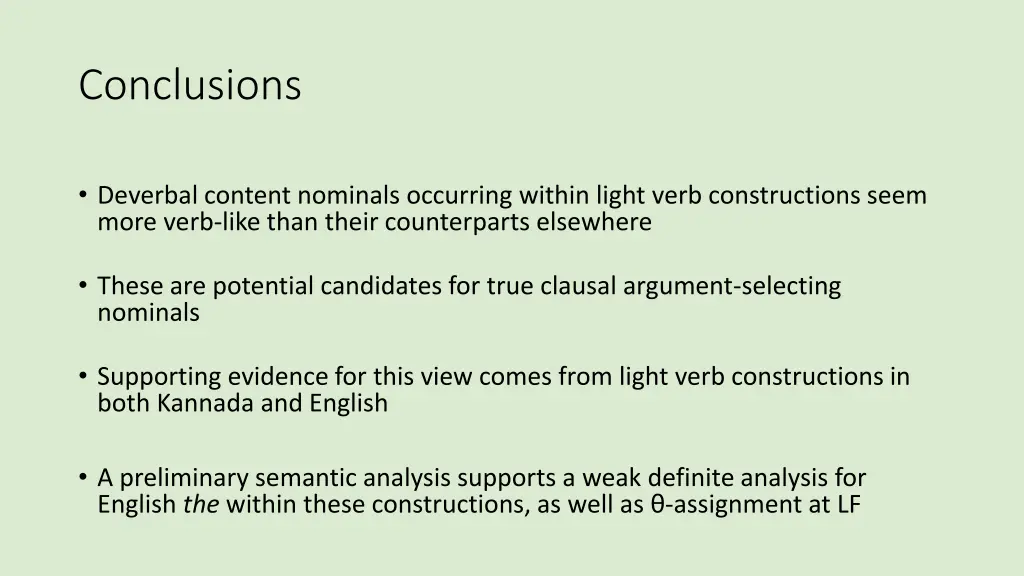 conclusions