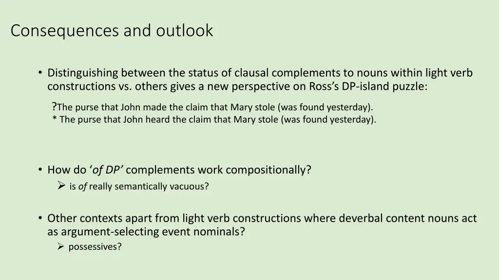 consequences and outlook