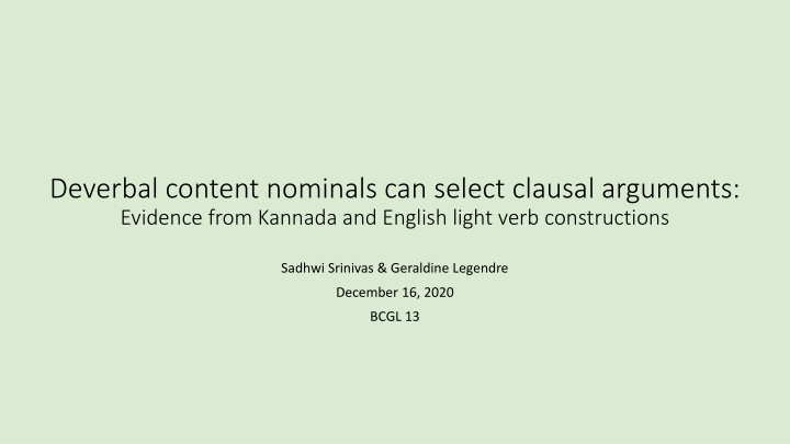 deverbal content nominals can select clausal