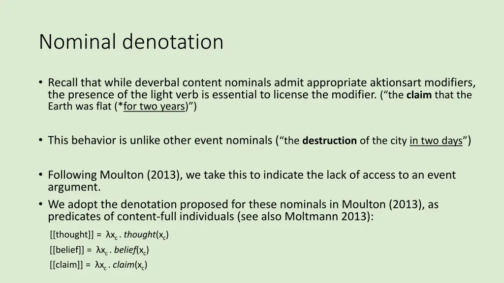 nominal denotation