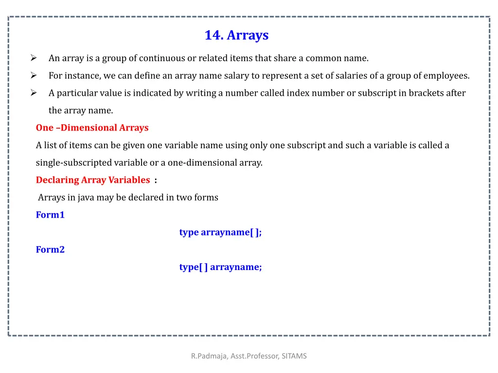 14 arrays