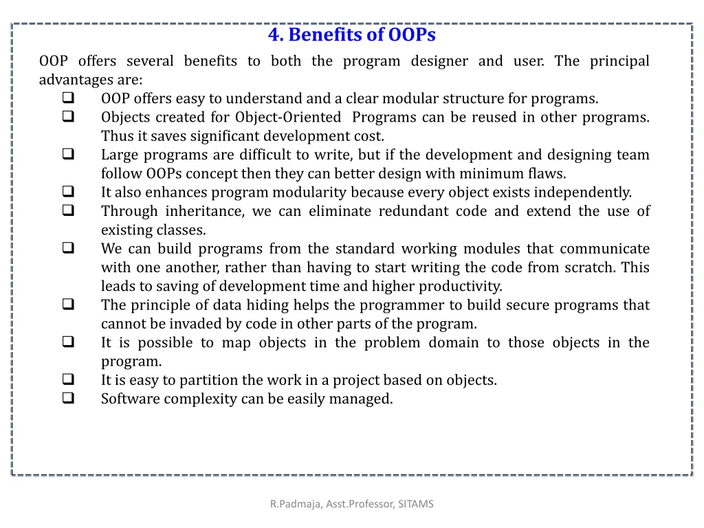 4 benefits of oops