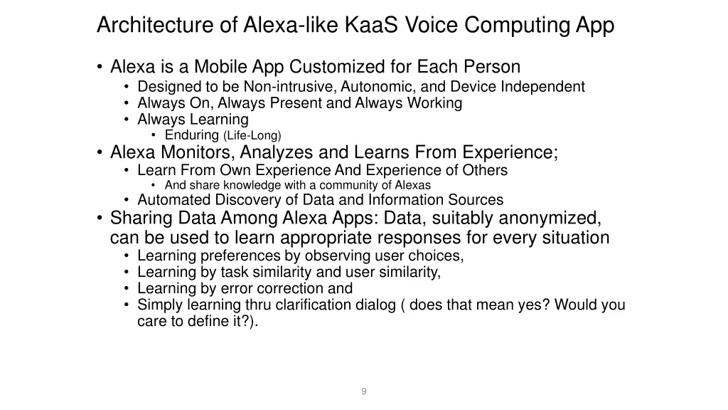 architecture of alexa like kaas voice computing