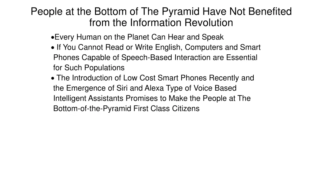 people at the bottom of the pyramid have