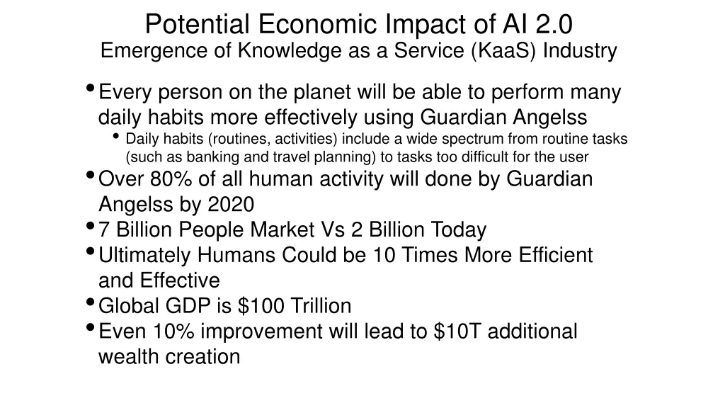 potential economic impact of ai 2 0 emergence