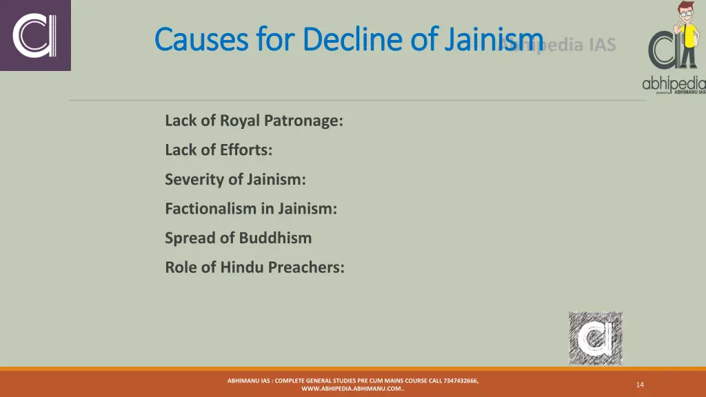 causes for decline of jainism causes for decline