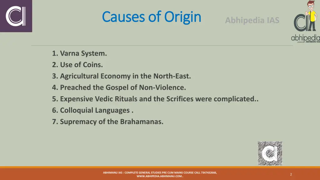 causes of origin causes of origin