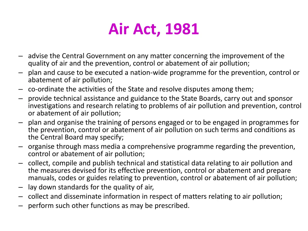 air act 1981